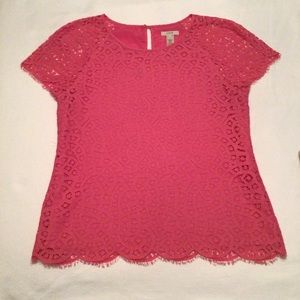 J Crew Raindrop Lace Blouse Size 4